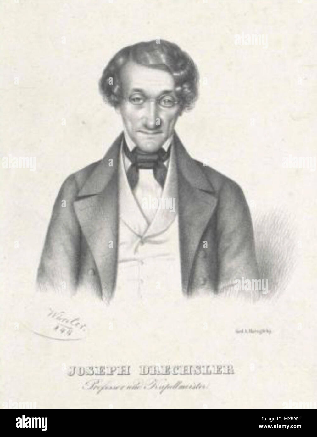 . English: Joseph Drechsler (* 26. Mai 1782 in Wällischbirken, Böhmen; † 27. Februar 1852 in Wien), Komponist und Musikpädagoge. 1844. Winter (Lebensdaten unbekannt) 325 Josef Drechsler Stockfoto