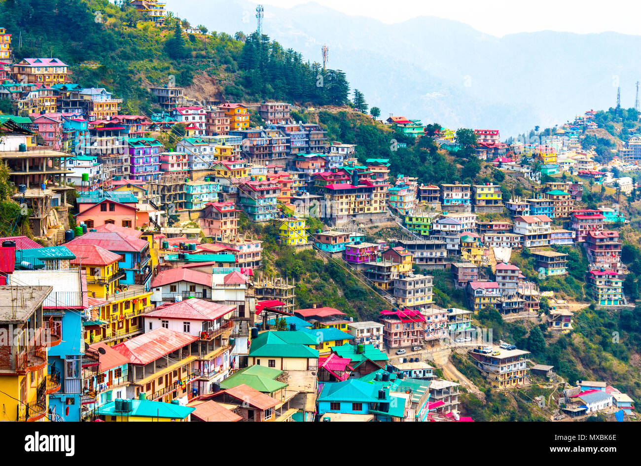 Nicht Brasilien oder Argentinien Sein mein Indien. Die schöne Landschaft von Shimla, in Himachal Pradesh. Stockfoto