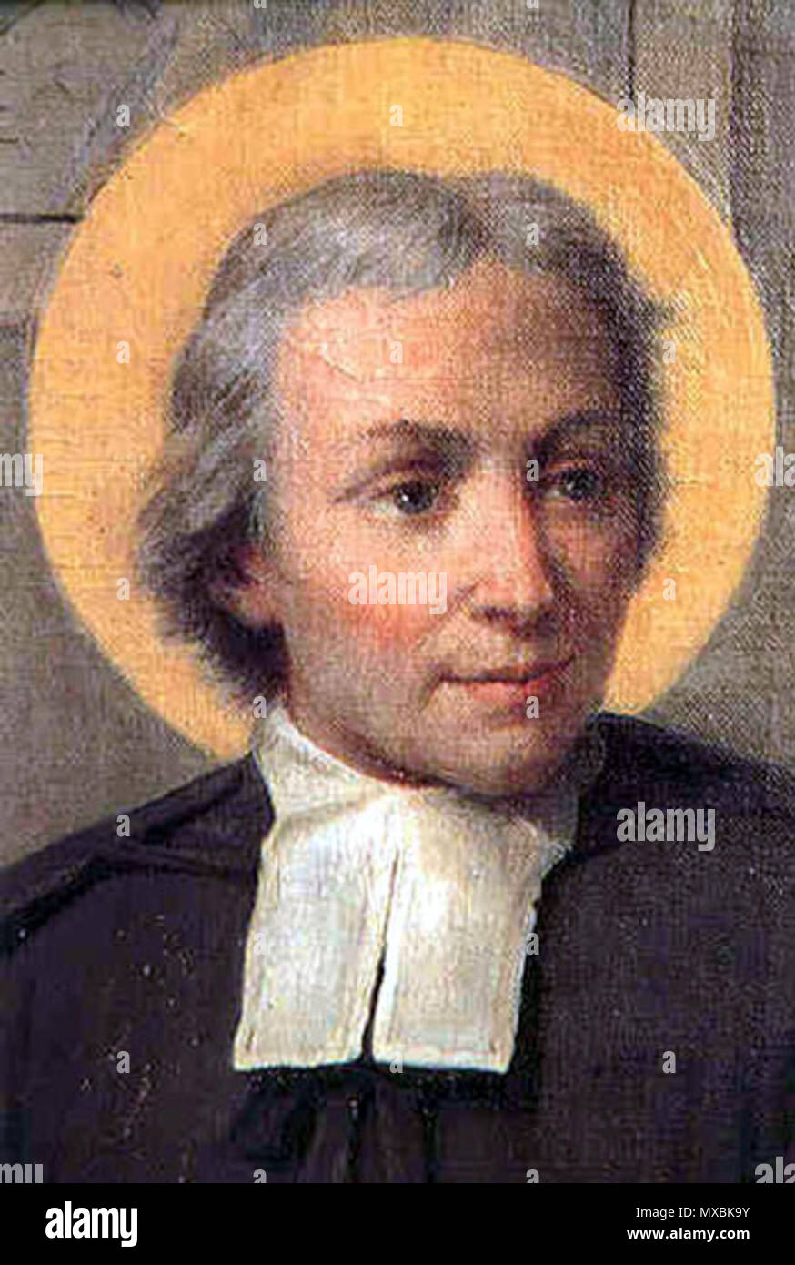 . Die wohl berühmteste Porträt des Hl. Johannes Baptist de La Salle. Datum unbekannt. De La Salle Brüder 321 Johannes Baptist de la Salle 1. Stockfoto