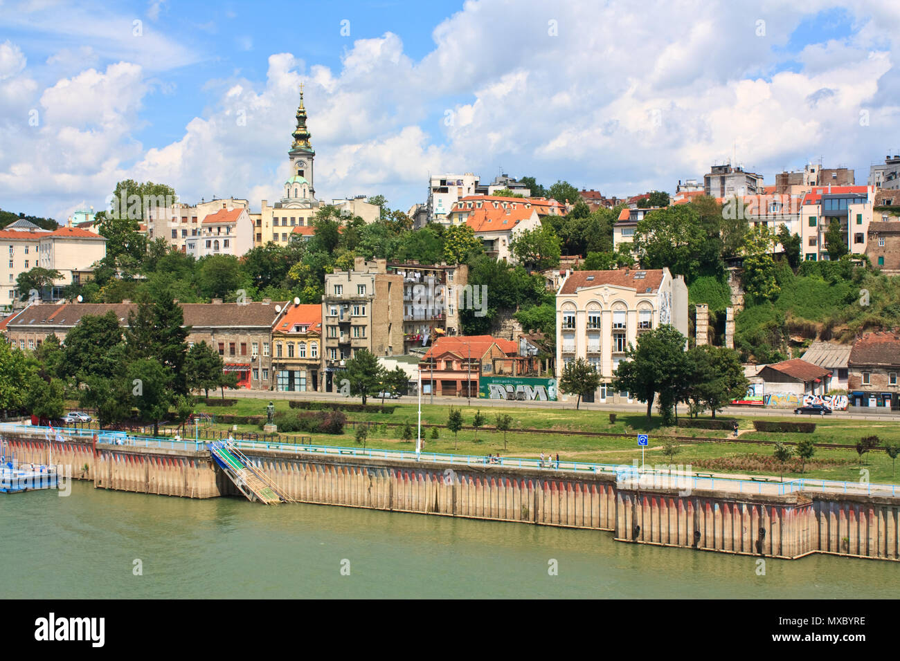 Belgrad Landschaft an einem schönen sonnigen Tag Stockfoto