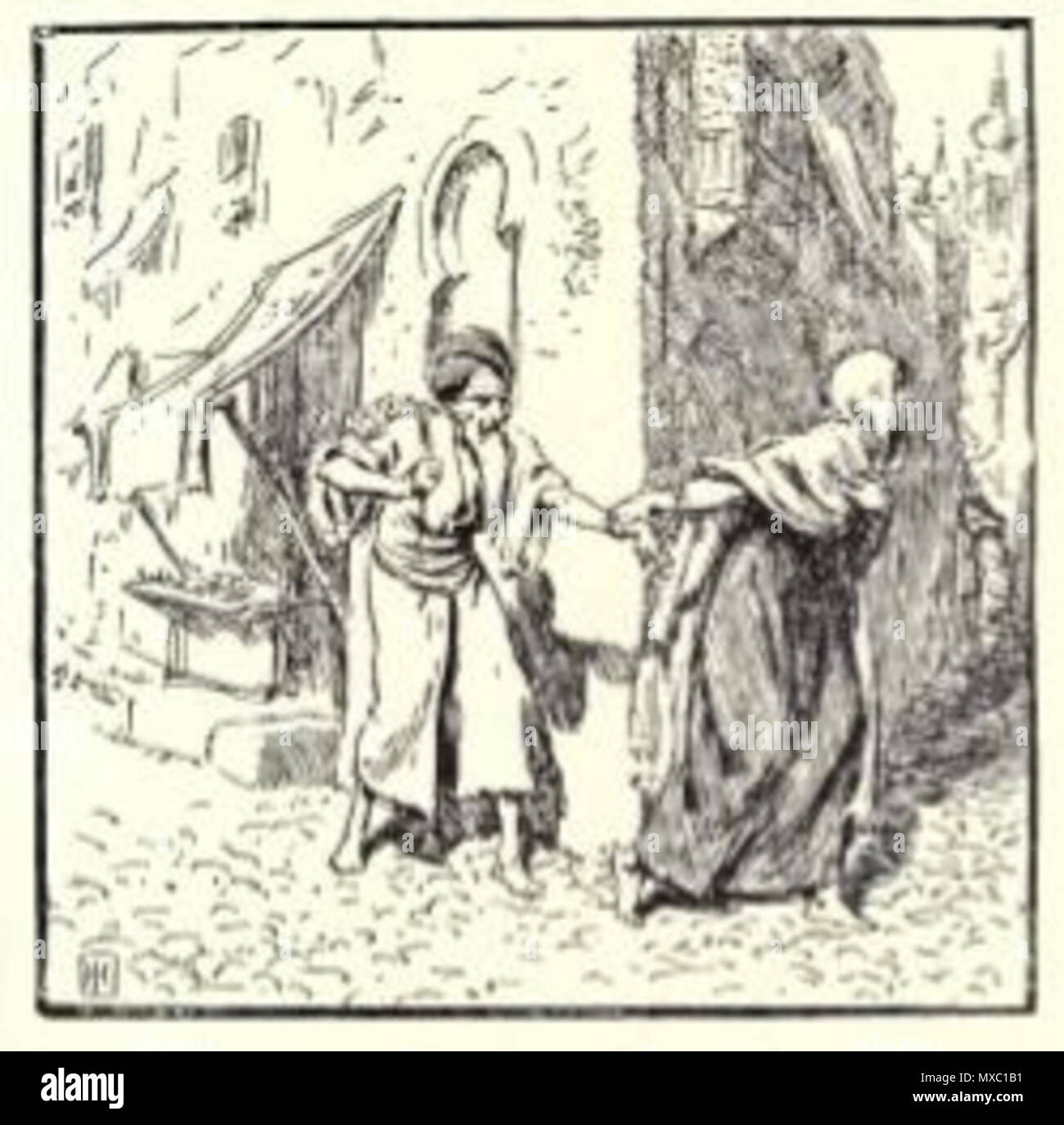 . Englisch: Abbildung: Ali Baba und die vierzig Räuber. 1889. Lang, Andrew, 1844-1912 359 Baba-Morgiana Lang-Ali - 1. Stockfoto