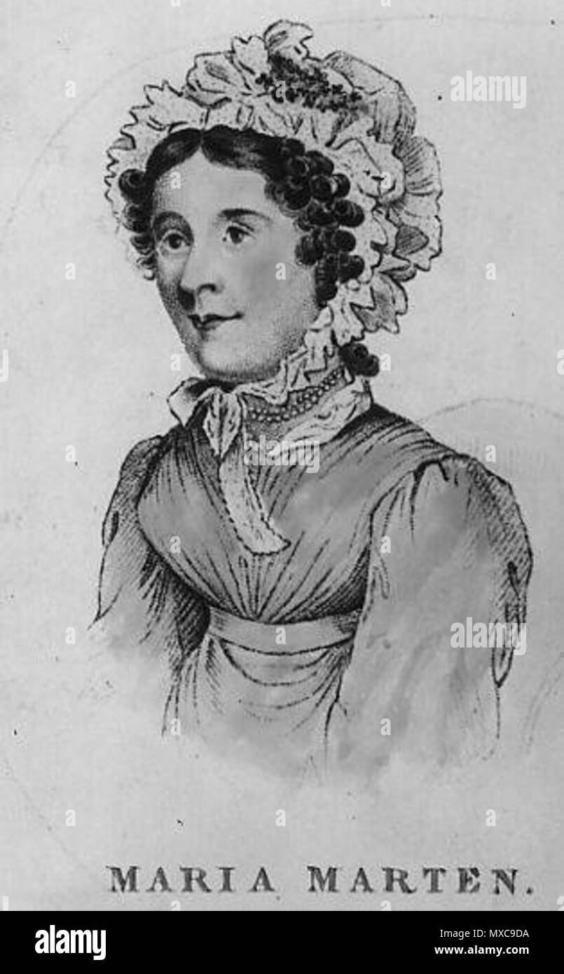 . Maria Marten, Opfer in der Red Barn Mord. 1828. Unbekannt 398 MariaMarten Stockfoto