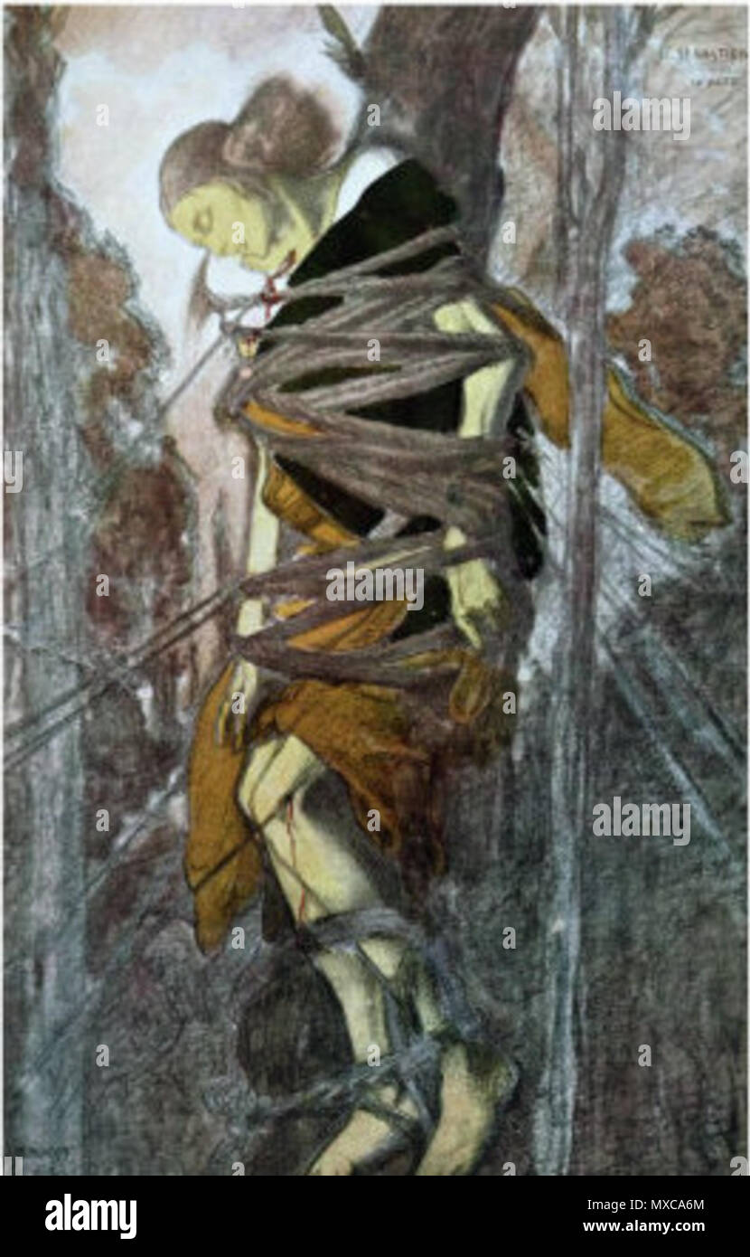 . Hl. Sebastian aus der Märtyrer von St. Sebastian ca. 1911-22 von Leon Bakst. 20. Bakst 401 Marthyre de S. Sebastien durch L. Bakst 10 Stockfoto