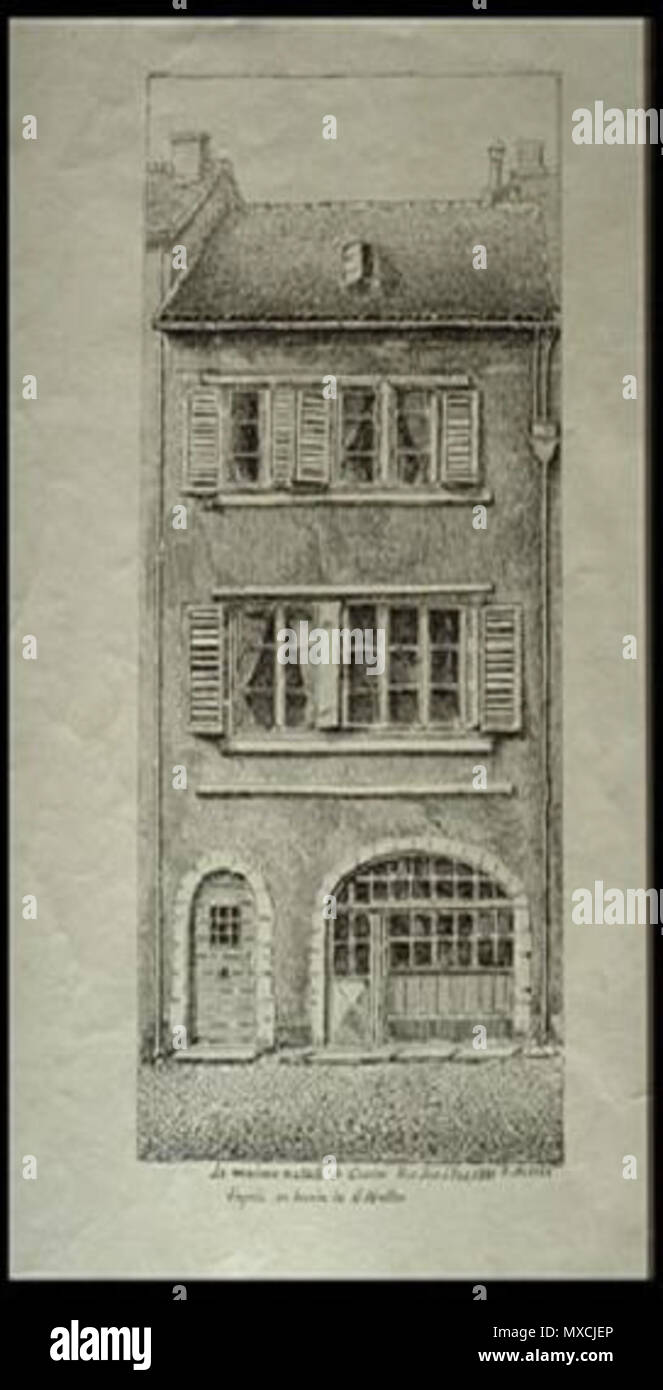 . Deutsch: das Geburtshaus von Georges Cuvier (1769-1832) Français: La maison Natale de Georges Cuvier (1769-1832). Vor 1832. Unbekannt 389 Maison Natale Stockfoto