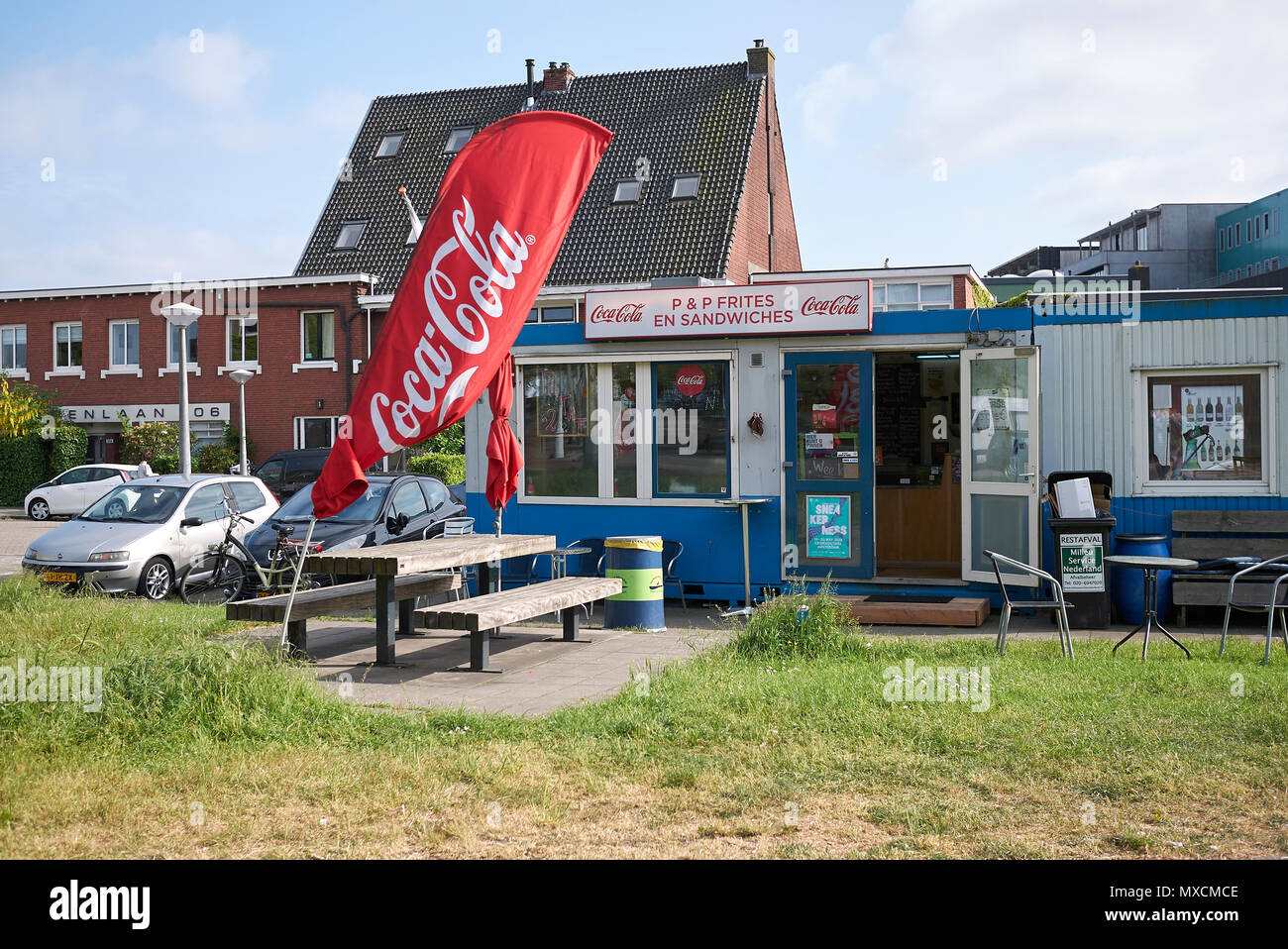 Amsterdam, Niederlande, 16. Mai 2018: Pommes frites Kiosk in Amsterdam Noord Stockfoto