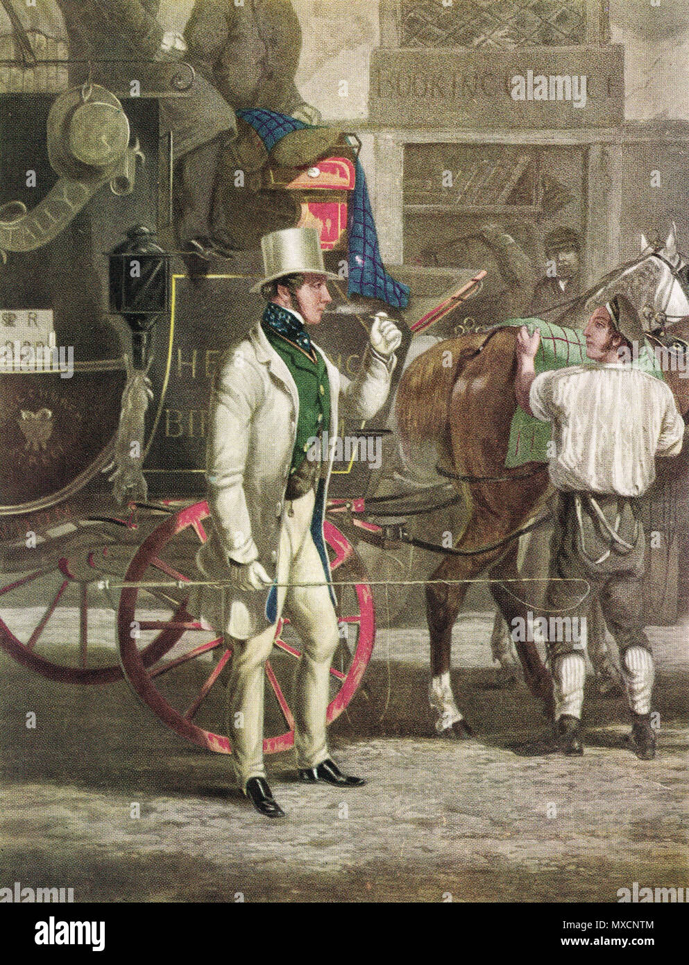Eine E-Mail Busfahrer von 1832 Stockfoto