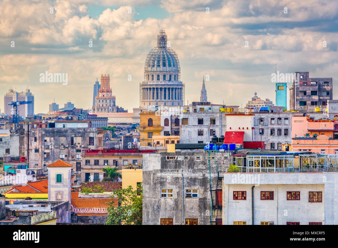 Havanna, Kuba Downtown Skyline. Stockfoto