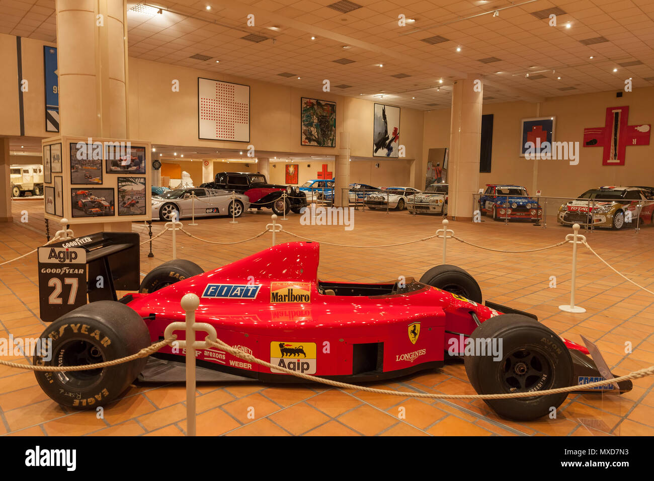 Monaco Top Cars Collection Automobile Museum, Scuderia Ferrari 640 Formel 1 (1989), die Ausstellung der HSH der Prinz von Monaco Oldtimer Collection Stockfoto