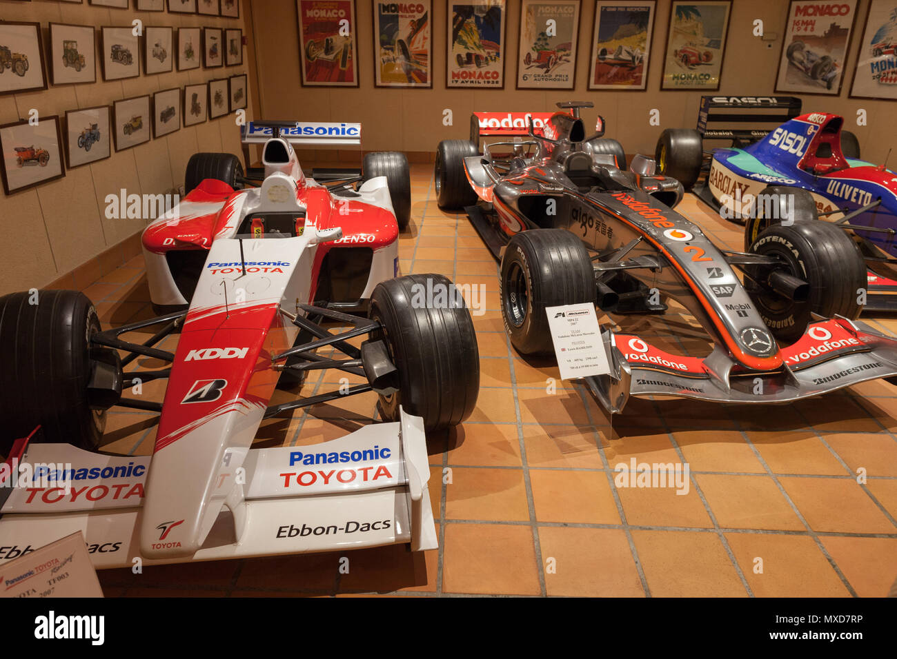 Formel 1 in Monaco Top Cars Collection Automobile Museum, Ausstellung seiner Durchlaucht des Fürsten von Monaco Oldtimer Sammlung Stockfoto