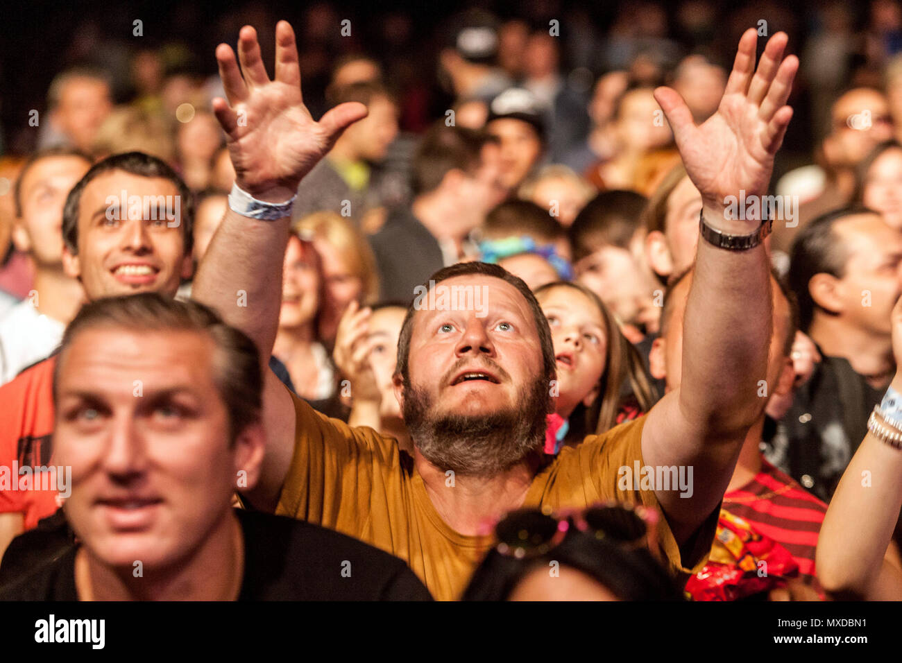 Fans im Summer Music Festival, Tschechische Republik Stockfoto