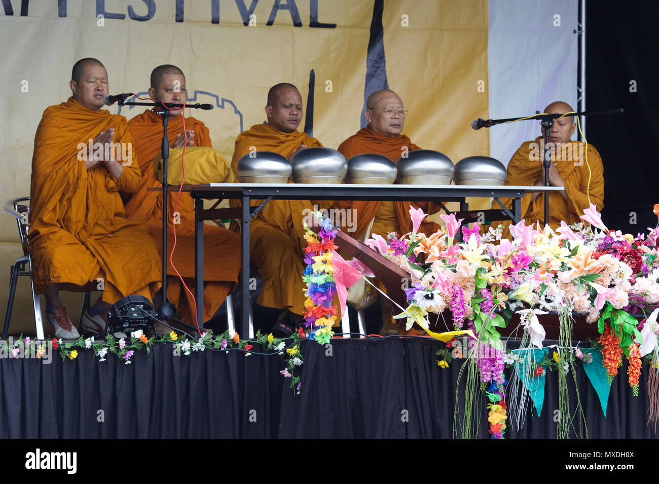 Buddhistische Mönche Segen Stockfoto