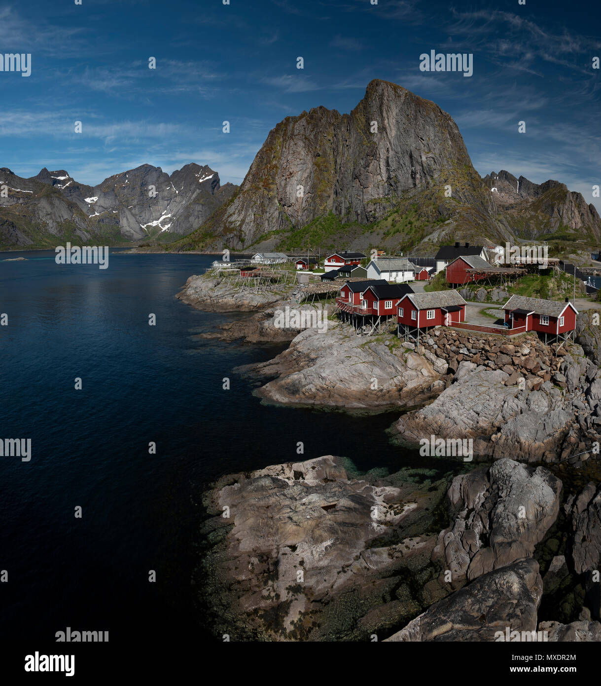 Hamnoy, Lofoten Inseln, Norwegen. Stockfoto