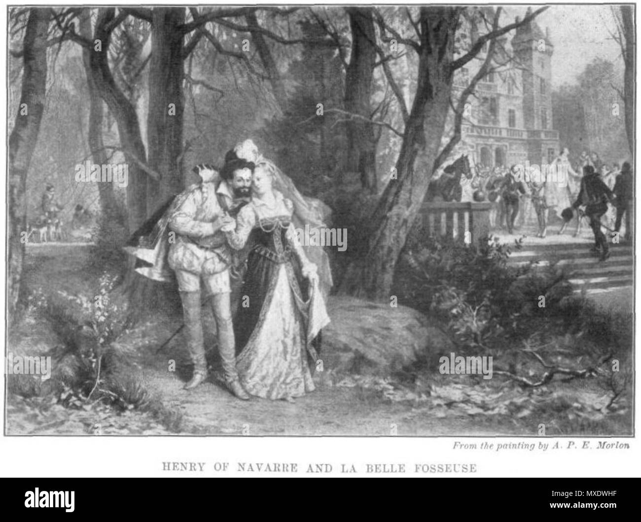 425 Morlon - Heinrich von Navarra und La Belle Fosseuse Stockfoto