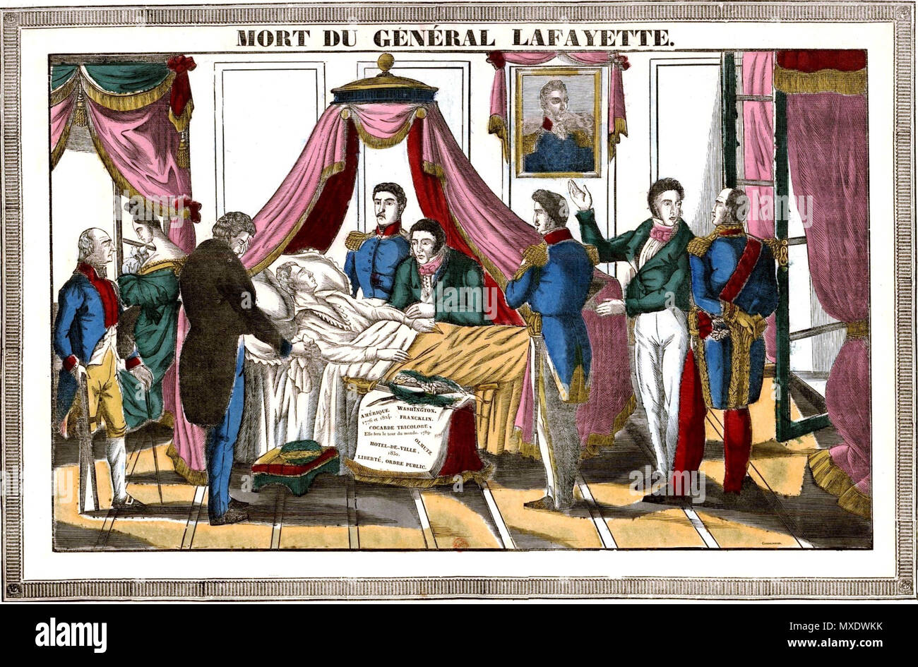 426 Mort du général Lafayette Stockfoto