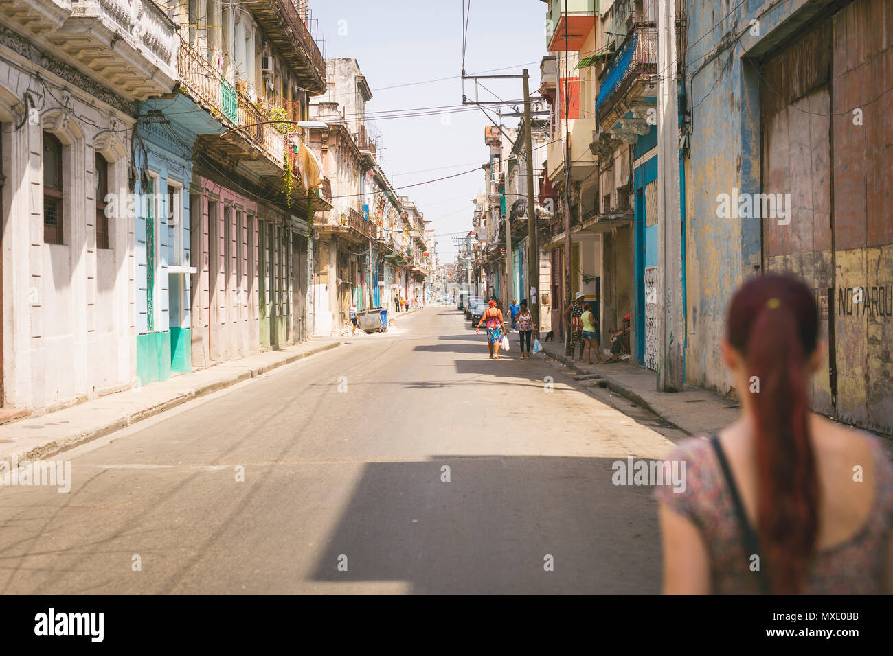 Bummeln Straßen von Havanna, Kuba Stockfoto