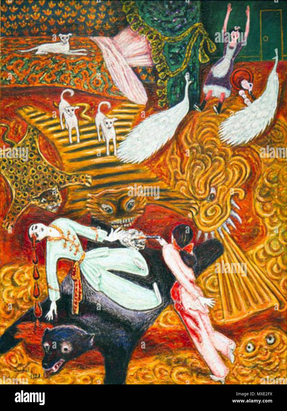 . Crime Passionel. 1921. Nils von Dardel (1888 - 1943) Alternative Namen Nils de Dardel, Nils Elias Kristofer von dardel Beschreibung schwedische Maler Geburtsdatum / Tod 25. Oktober 1888 25. Mai 1943 Ort der Geburt / Todes Bettna New York, USA Authority control: Q 1132040 VIAF: 13105209 ISNI: 0000 0000 7689 1170 ULAN: 500005047 81032110 LCCN: n GND: 118862480 WorldCat 446 Nils Dardel Kriminalität passionnel Stockfoto