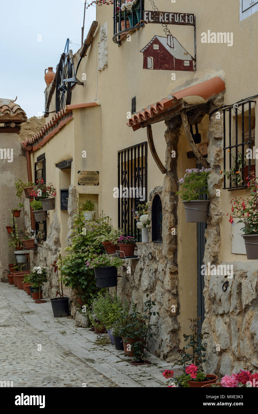 El Refugio Museum, Antiquitäten, im historischen Zentrum der Stadt Urueña in der Provinz Valladolid, Castilla y Leon, Spanien, Europa. Stockfoto