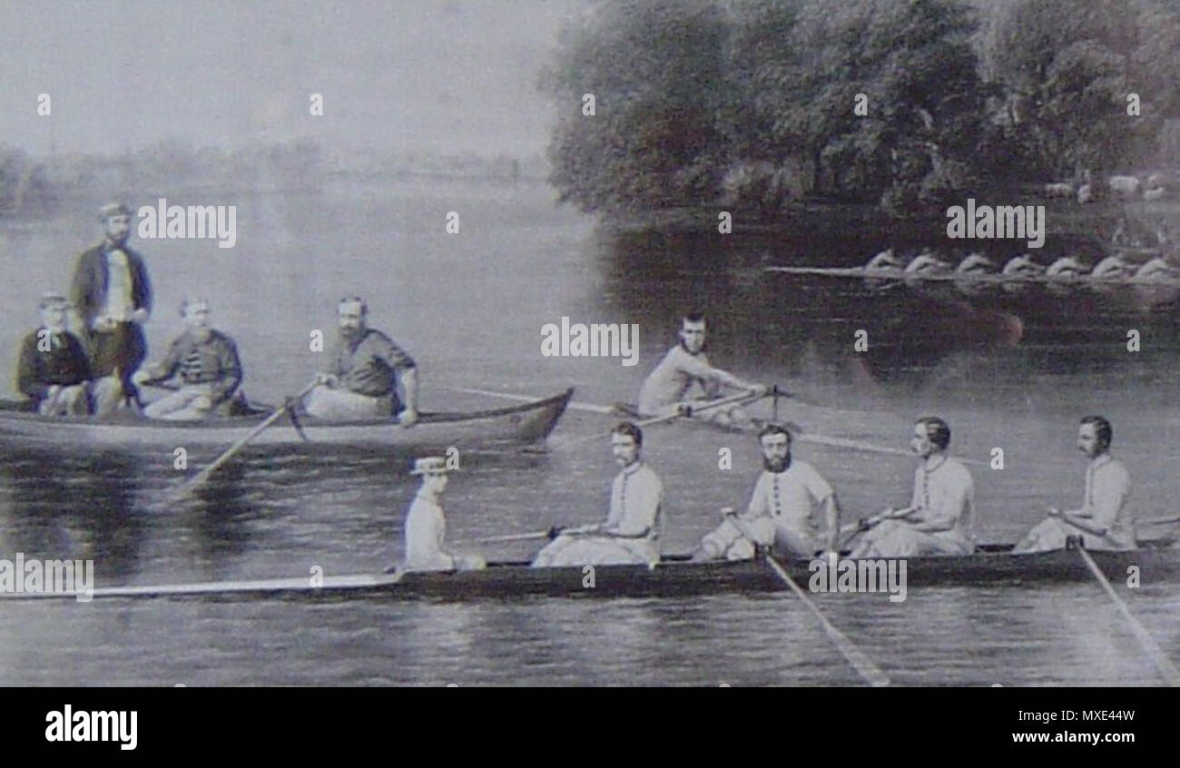 . Englisch: Bild der LRC Ruderern einschließlich AA Casamajor, F Playford, H H Playford, J Paine und J Nottidge. 30. August 2008. Unbekannt 117 Casamajoretal Stockfoto