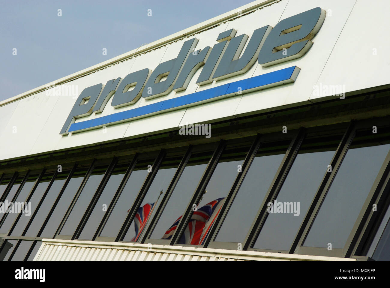 Prodrive Hauptsitz Hauptsitz in Banbury, Großbritannien. Motorsport Engineering, Design, Konstruktion und Management Business. Britische. Motor Racing Stockfoto