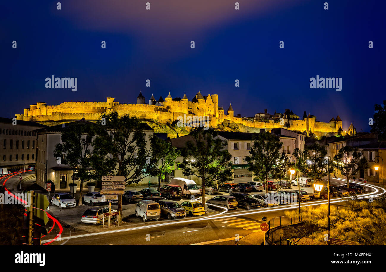 Carcassonne Carcassonne, Aude, Frankreich Am 10 mJune 2015 getroffen Stockfoto