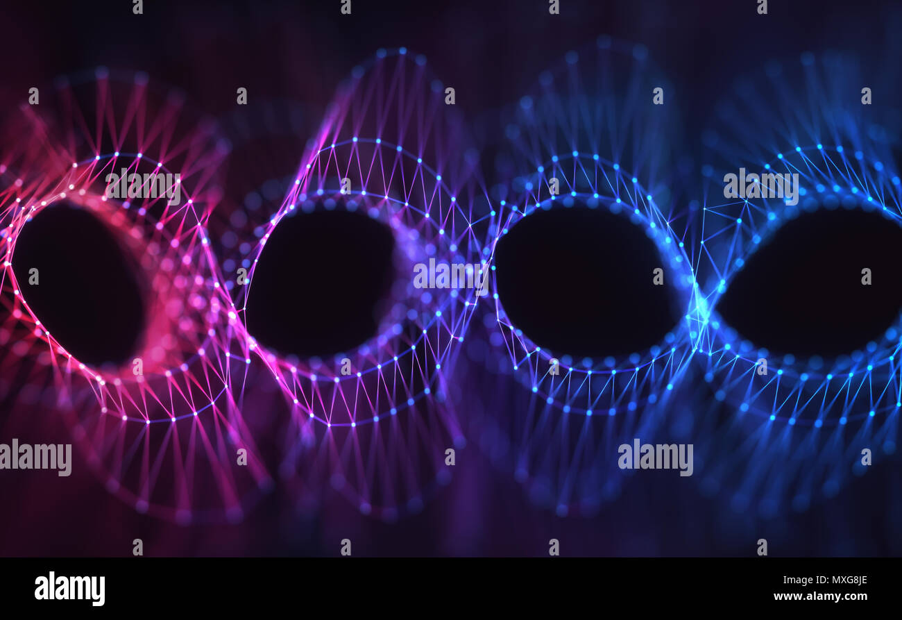 3D-Darstellung. Abstrakte konzeptuelle Molekül von farbigen DNA. Konzept Bild eines genetischen Code Struktur. Nützlich als Hintergrund Wissenschaft Thema. Stockfoto