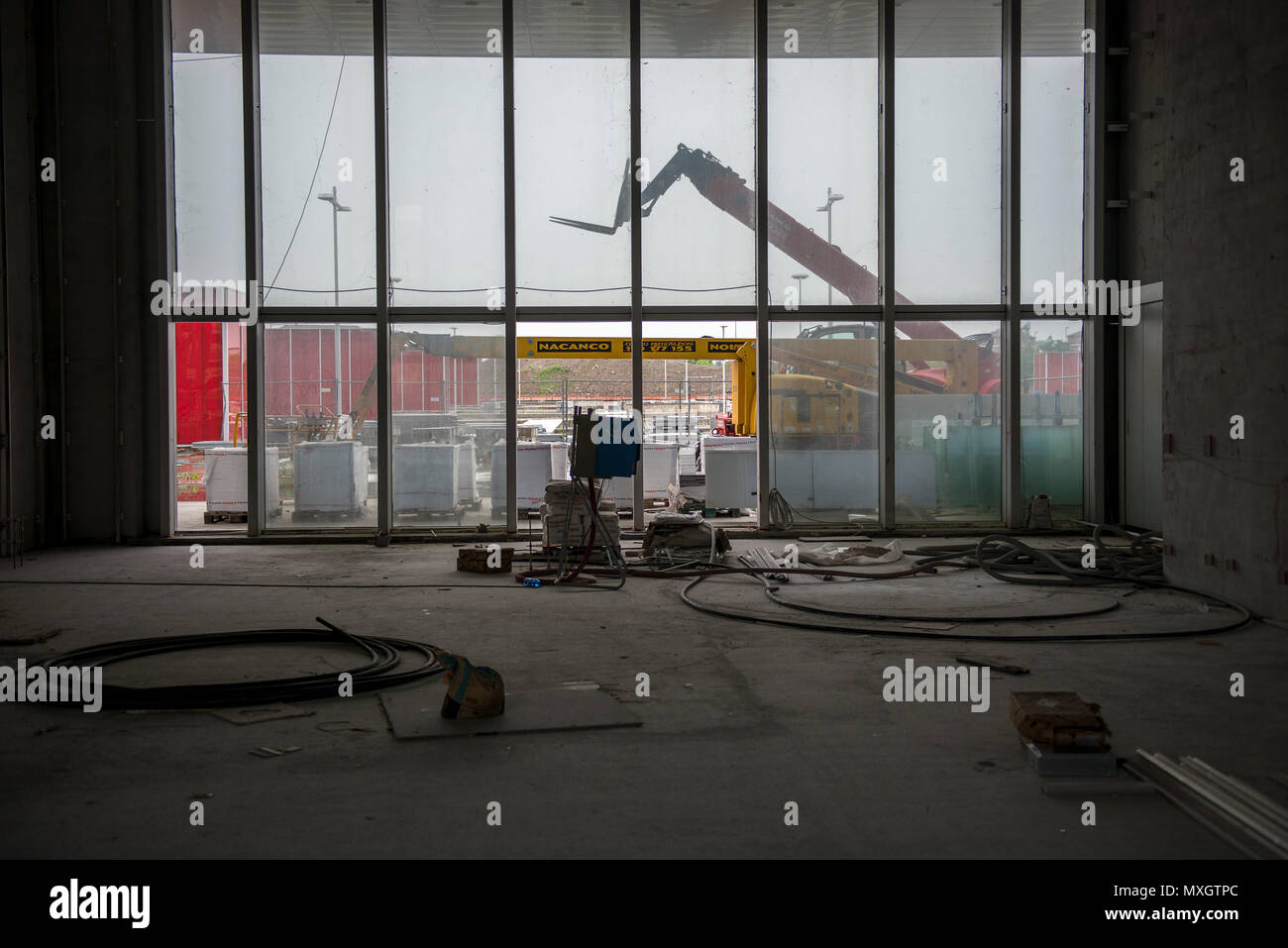 Juni 4, 2018 - Turin, Italy-June 4, 2018: Regione Skyscraper Presse Besuch der Baustelle Credit: Stefano Guidi/ZUMA Draht/Alamy leben Nachrichten Stockfoto
