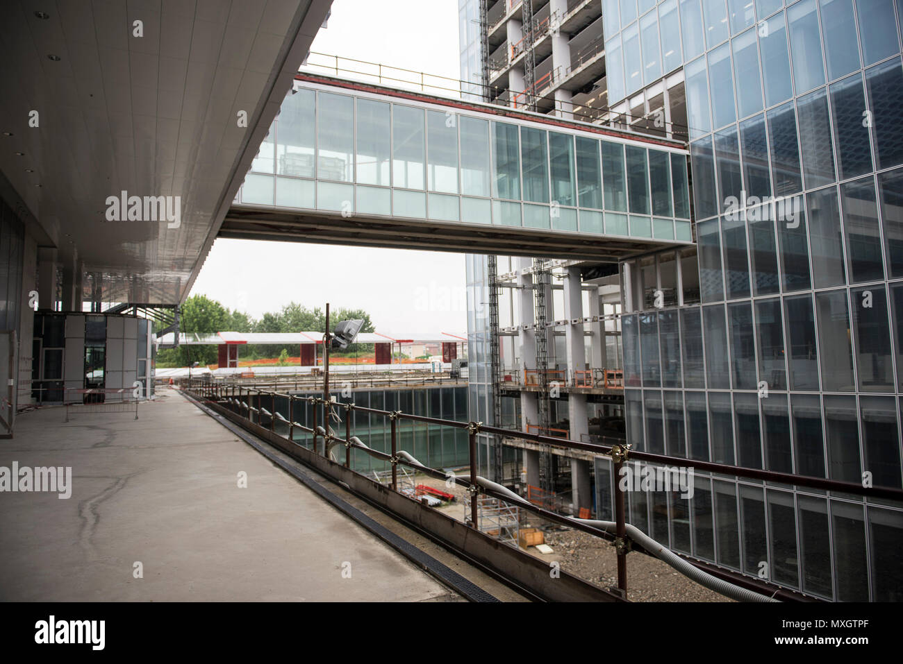 Juni 4, 2018 - Turin, Italy-June 4, 2018: Regione Skyscraper Presse Besuch der Baustelle Credit: Stefano Guidi/ZUMA Draht/Alamy leben Nachrichten Stockfoto