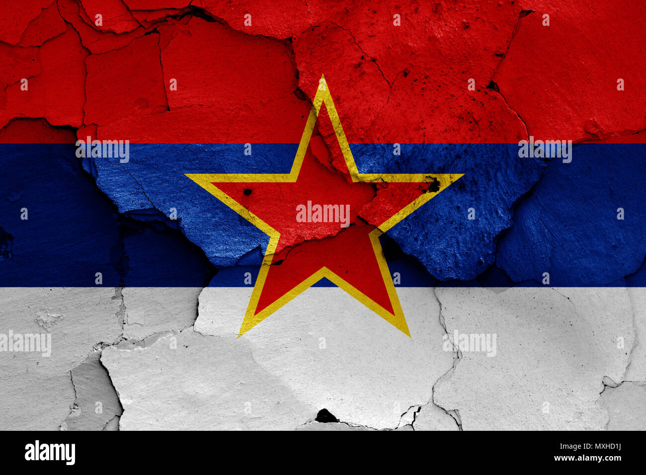 Flagge der Sozialistischen Republik Montenegro Stockfoto