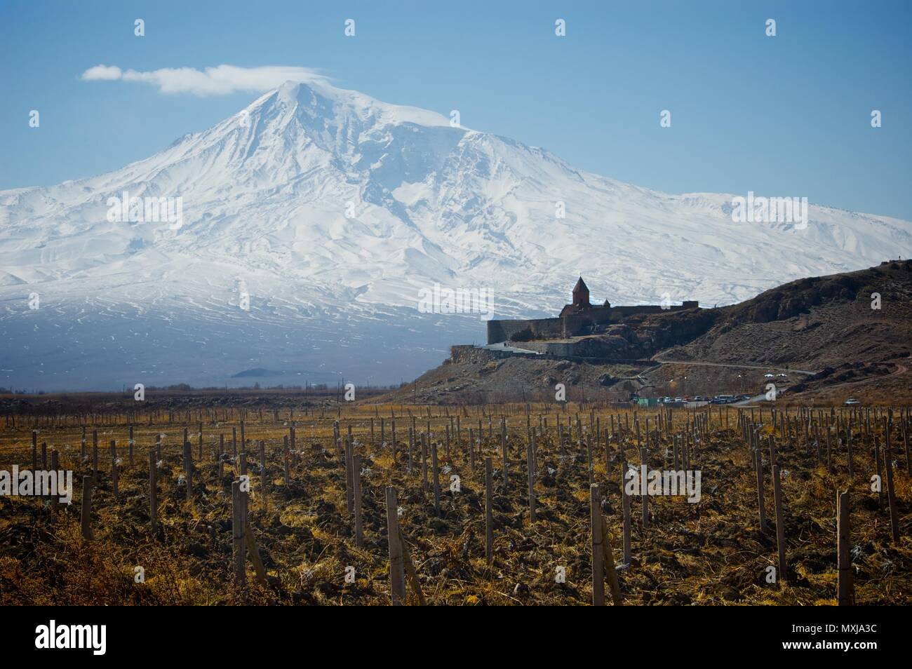 Kloster Khor Virap in Armenien Stockfoto