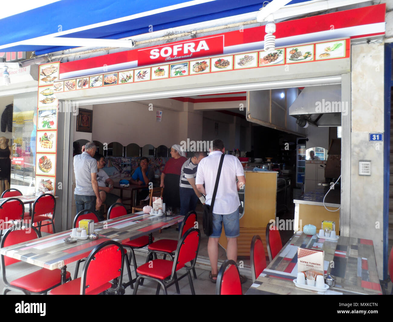 Sofra türkisches Restaurant im Grand Bazaar, Marmaris, Provinz Mugla, Türkei Stockfoto