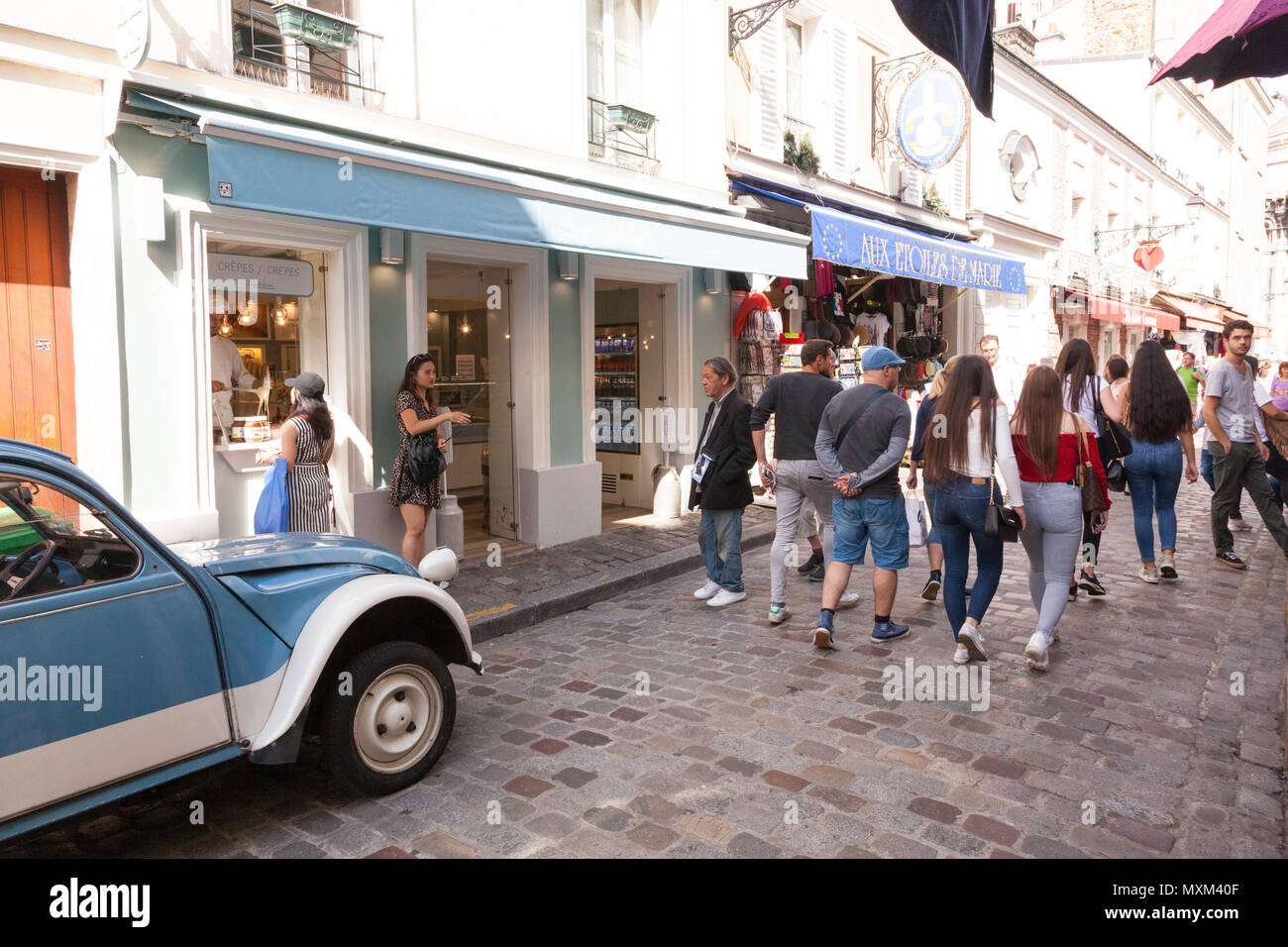 Tutti Sensi, Eisdiele, rue Norvins, Paris, Frankreich, Europa. Stockfoto