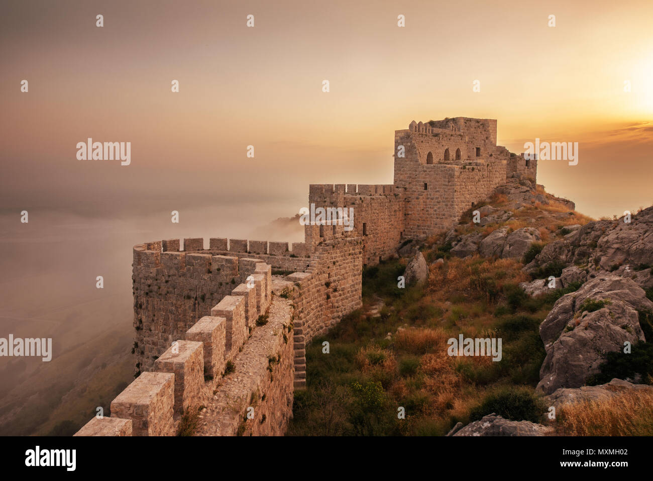 Schloss Schlange in Adana, Türkei. Alte Burgruinen. Stockfoto