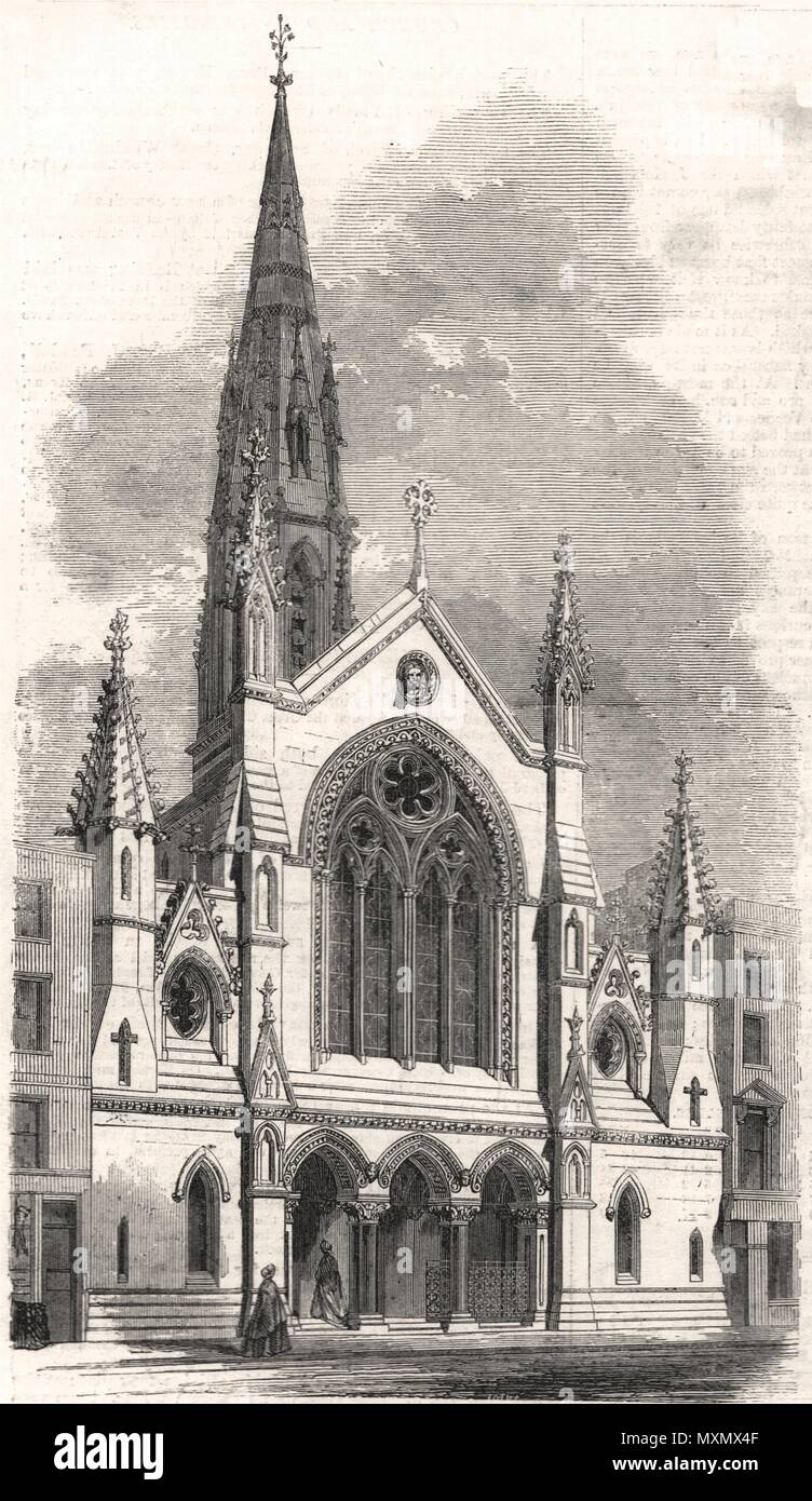St. Peter's Kirche, Große Mühle Straße. London 1861. Die Illustrated London News Stockfoto