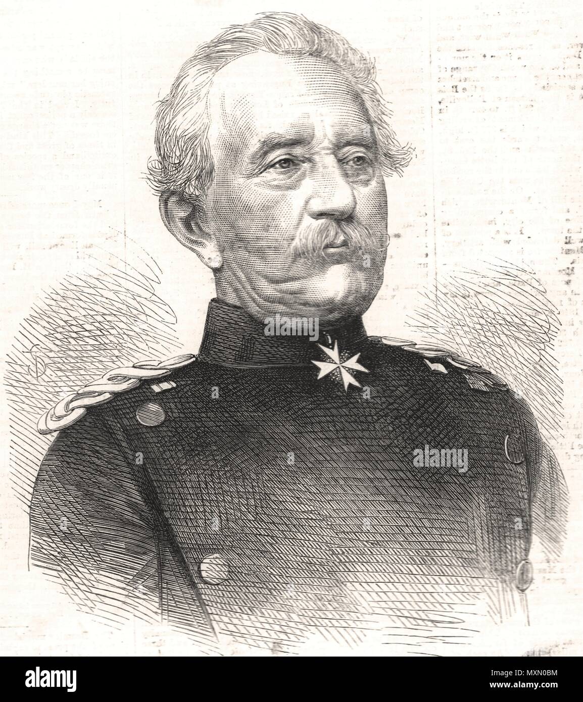 Allgemeine Steinmetz, Kommandant der ersten preußischen Armee 1870. Die Illustrated London News Stockfoto