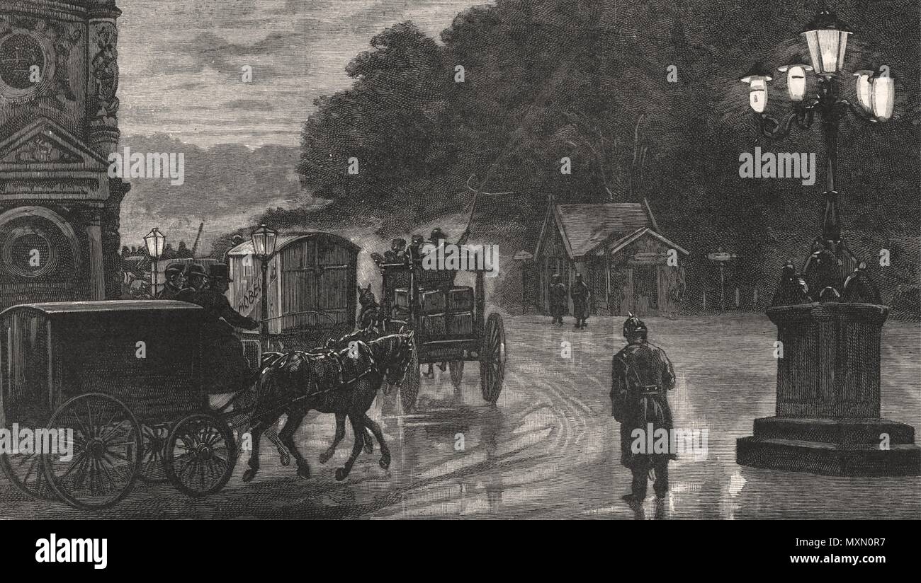 Hamburger Cholera-epidemie Trauerzug Dammthor 1892. Die Illustrated London News Stockfoto