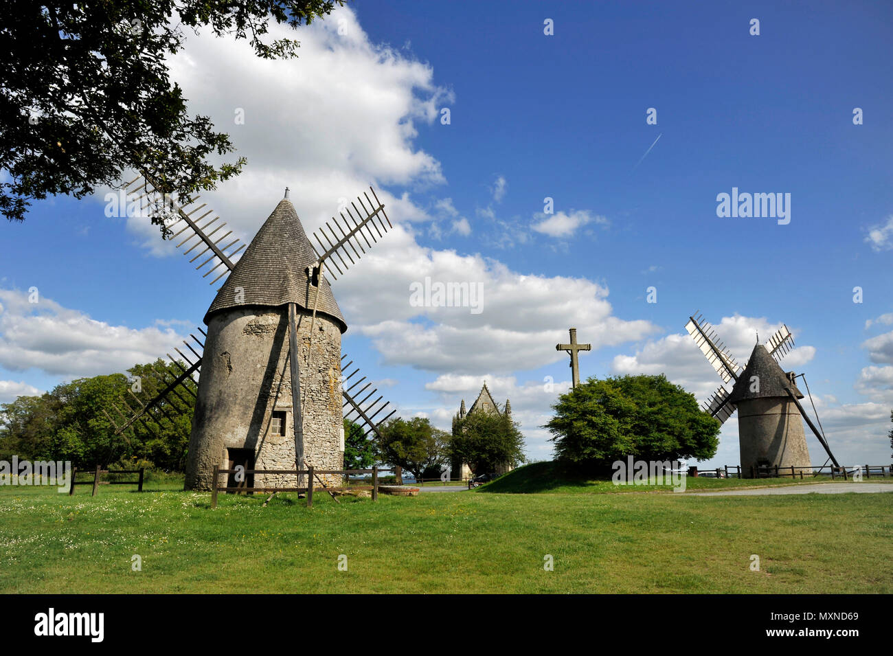 Les Herbiers (zentral-westlichen Frankreich). 2015/06/22. Auf einem Hügel, nicht weit von Le Puy du Fou, der 'Mont des Alouettes', Eigentum des Departm Stockfoto