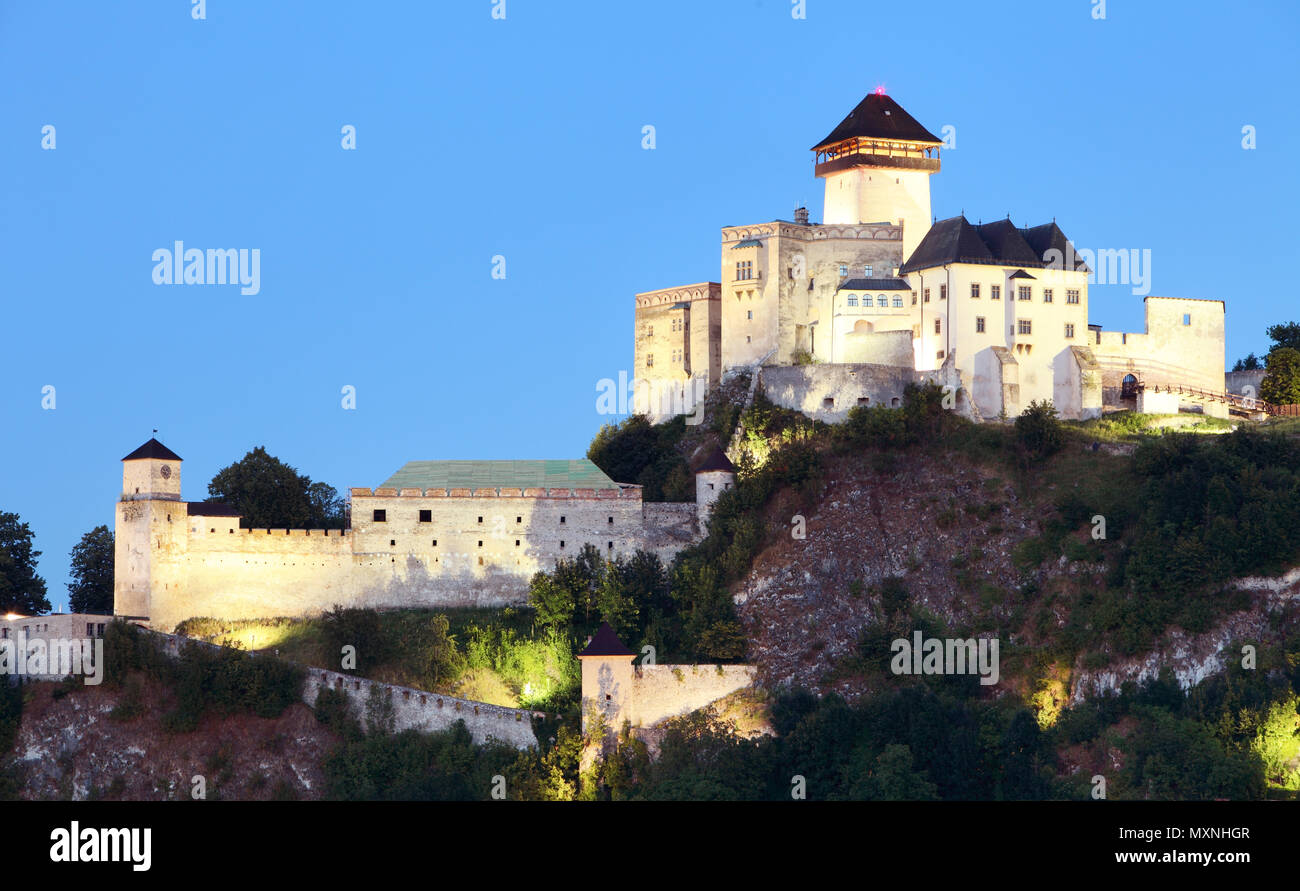Slowakei Schloss - Trencin Stockfoto