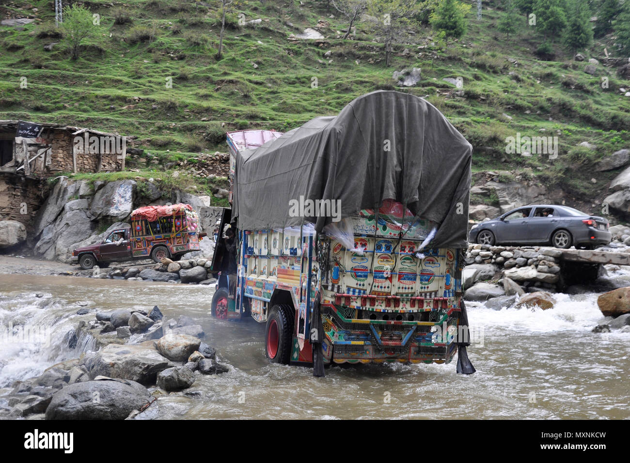 Pakistan, Tal von Swat, Lkw Stockfoto