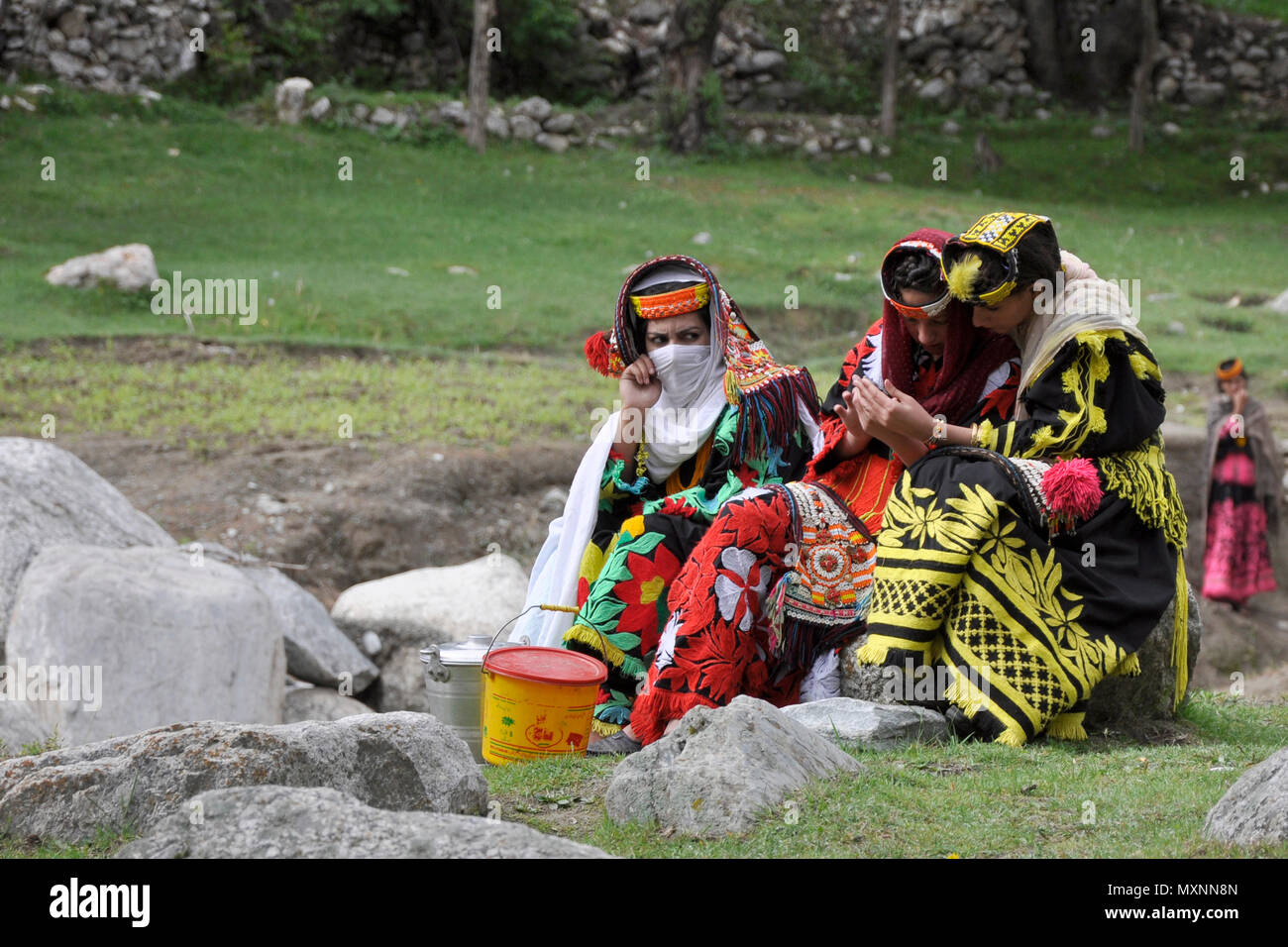 Pakistan, Bumburet Tal, Chilan Loshi festivn Stockfoto