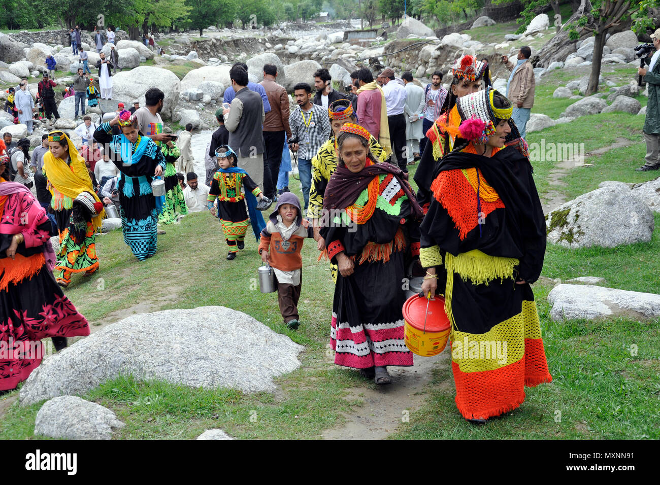 Pakistan, Bumburet Tal, Chilan Loshi festivn Stockfoto