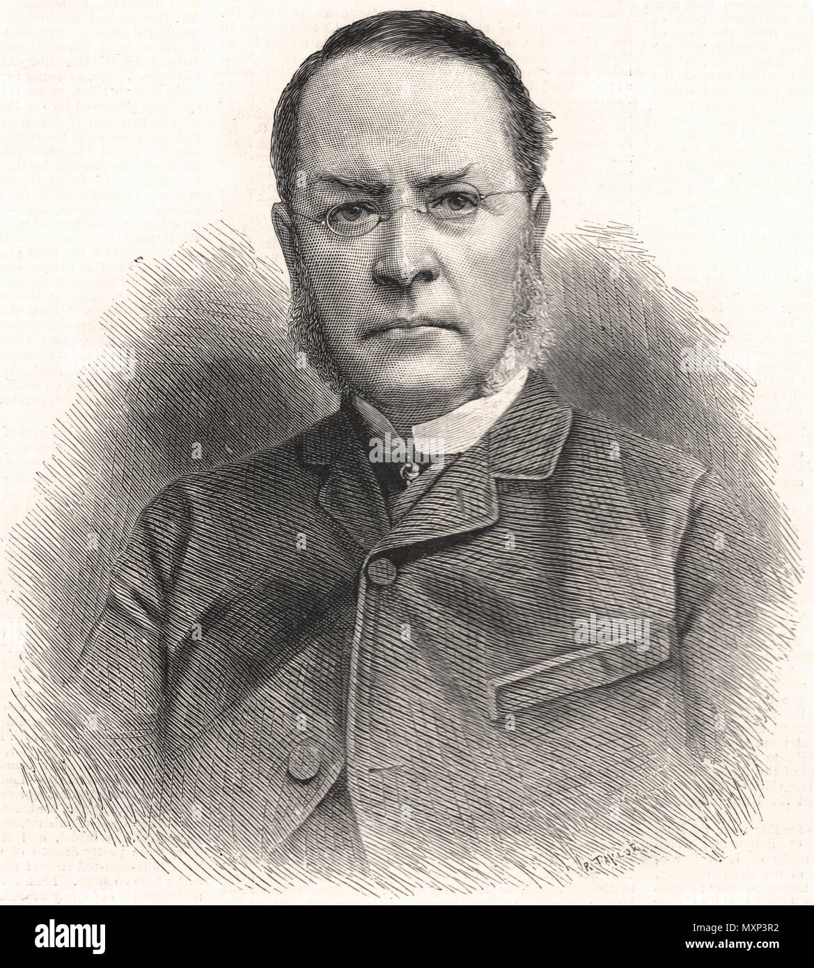 Sir Lyon Playfair MP, British Association Präsident, Aberdeen. Schottland 1885. Die Illustrated London News Stockfoto