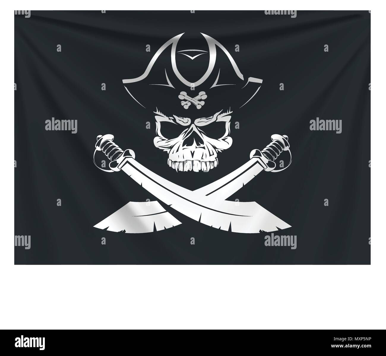 Pirate Symbol Flagge Stock Vektor