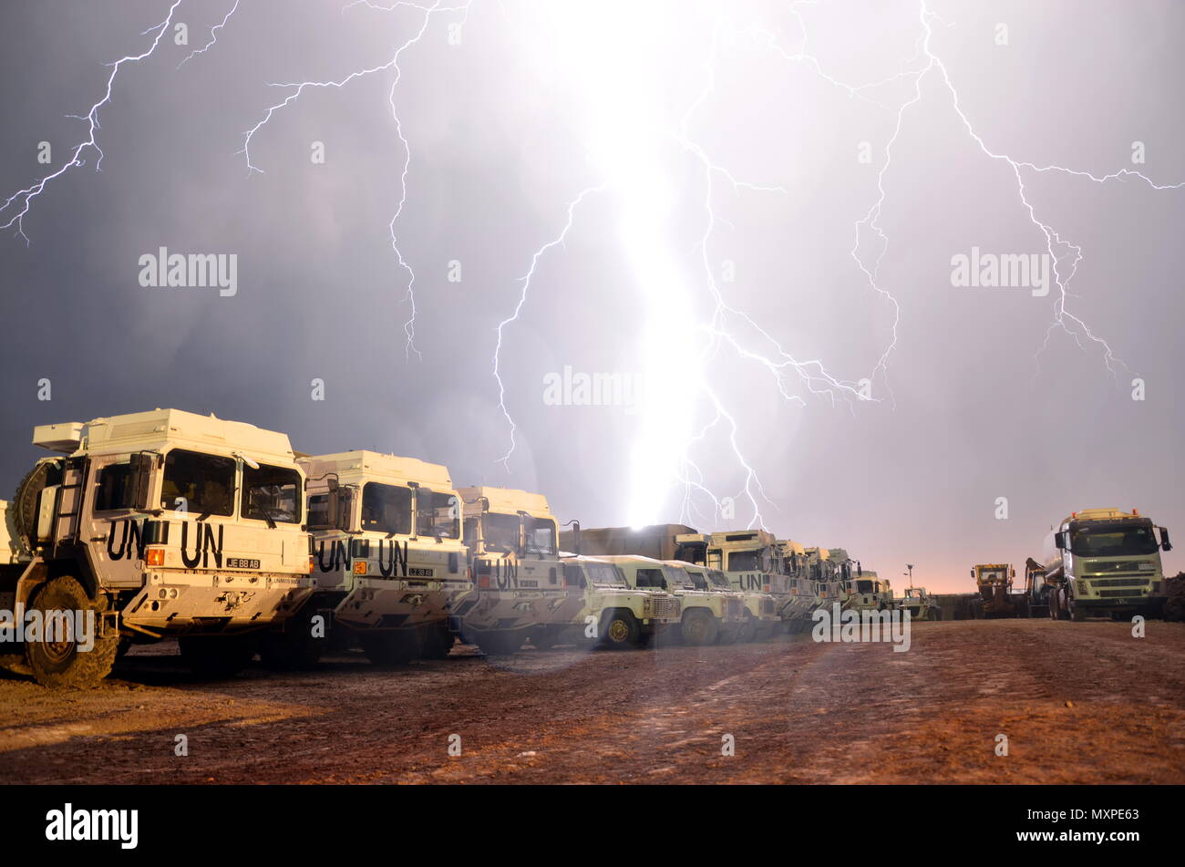 Blitzeinschläge Südsudan Malakal Stockfoto