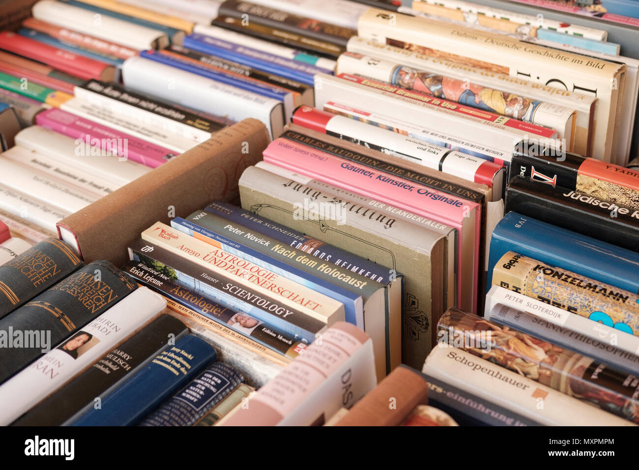 Second Hand Bücher, Berlin, Deutschland Stockfoto