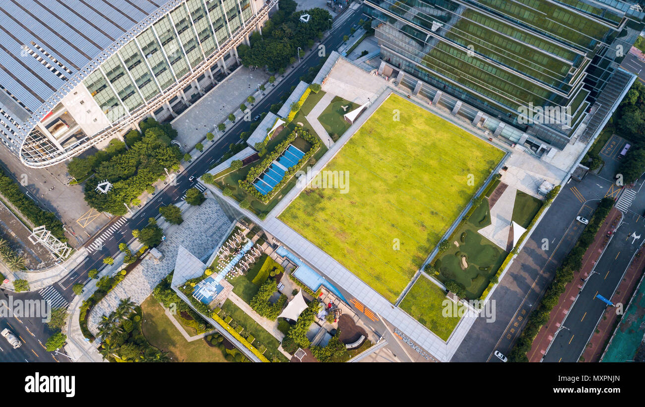 Luftbild von Guangzhou, China Stockfoto
