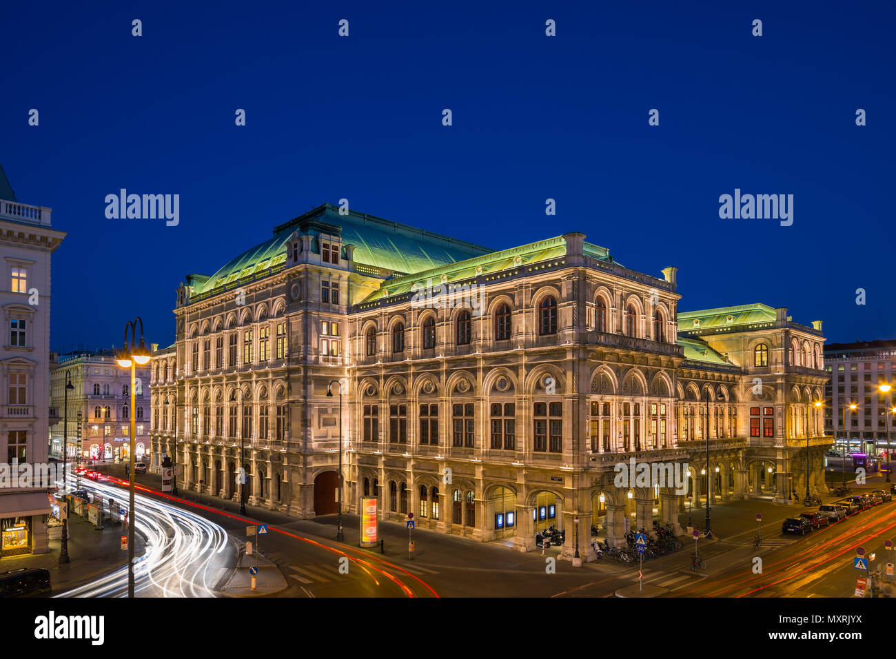 Die Wiener Staatsoper (Deutsch: Wiener Staatsoper) ist eine österreichische Oper und Opera Company, mit Sitz in Wien/Österreich. Stockfoto