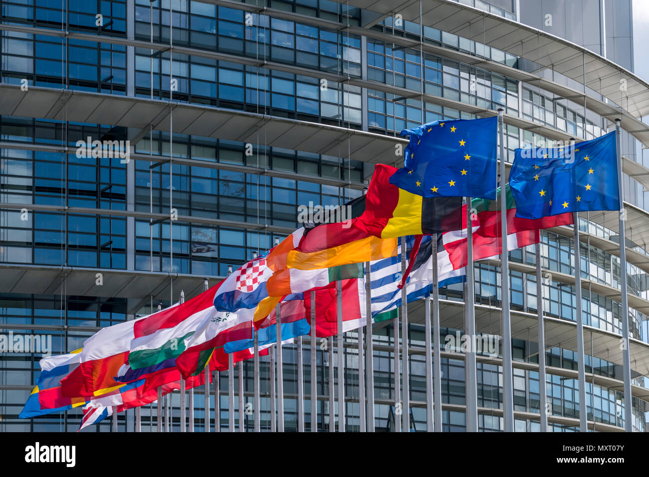 EU-Parlament, Straßburg, Alscace, Frankreich Stockfoto