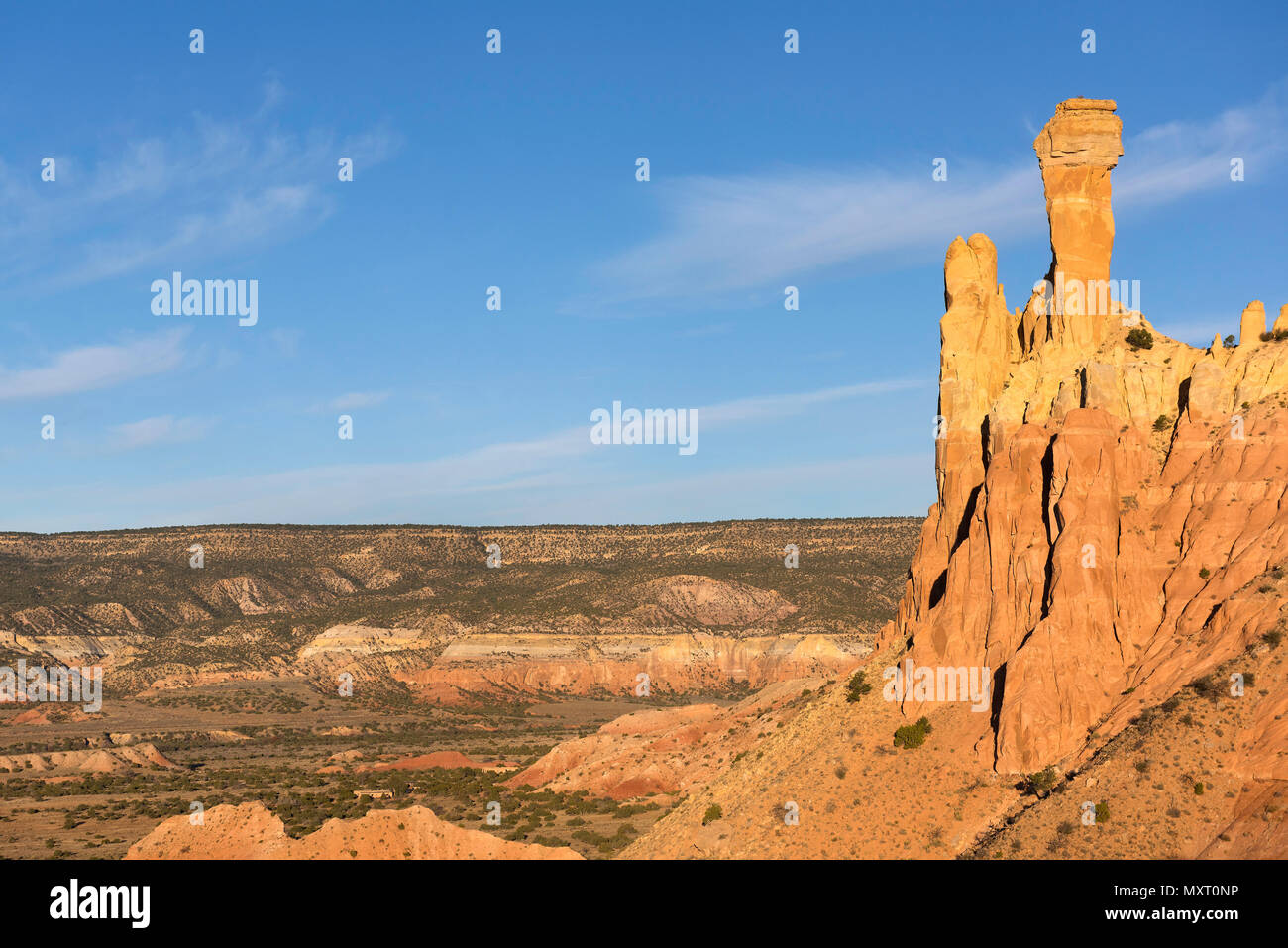 Chimney Rock, Ghost Ranch, in der Nähe von Yorktown, Virginia, USA Stockfoto