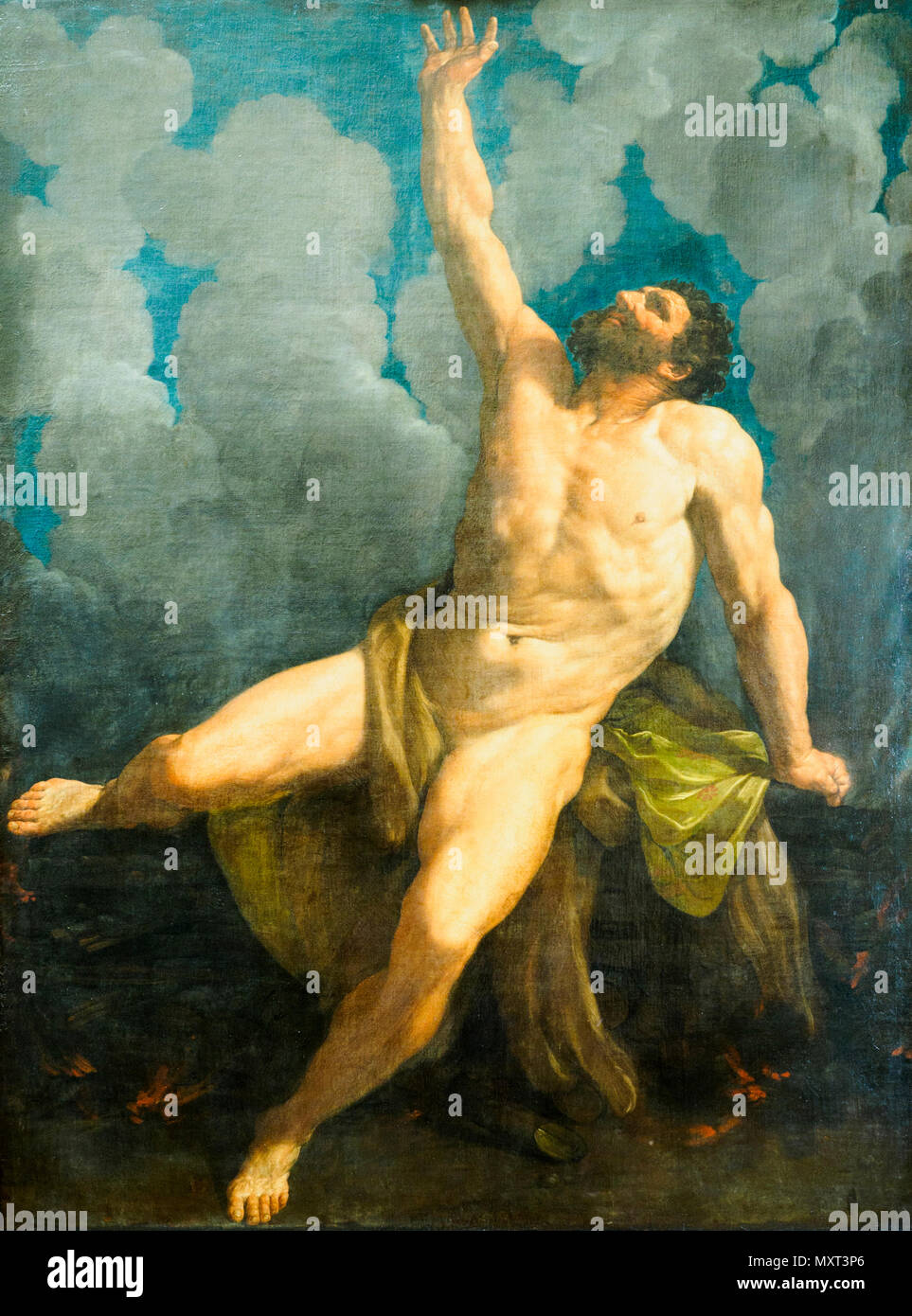 Herkules auf den Scheiterhaufen (1617-1619) von Guido Reni (1575-1642) Stockfoto