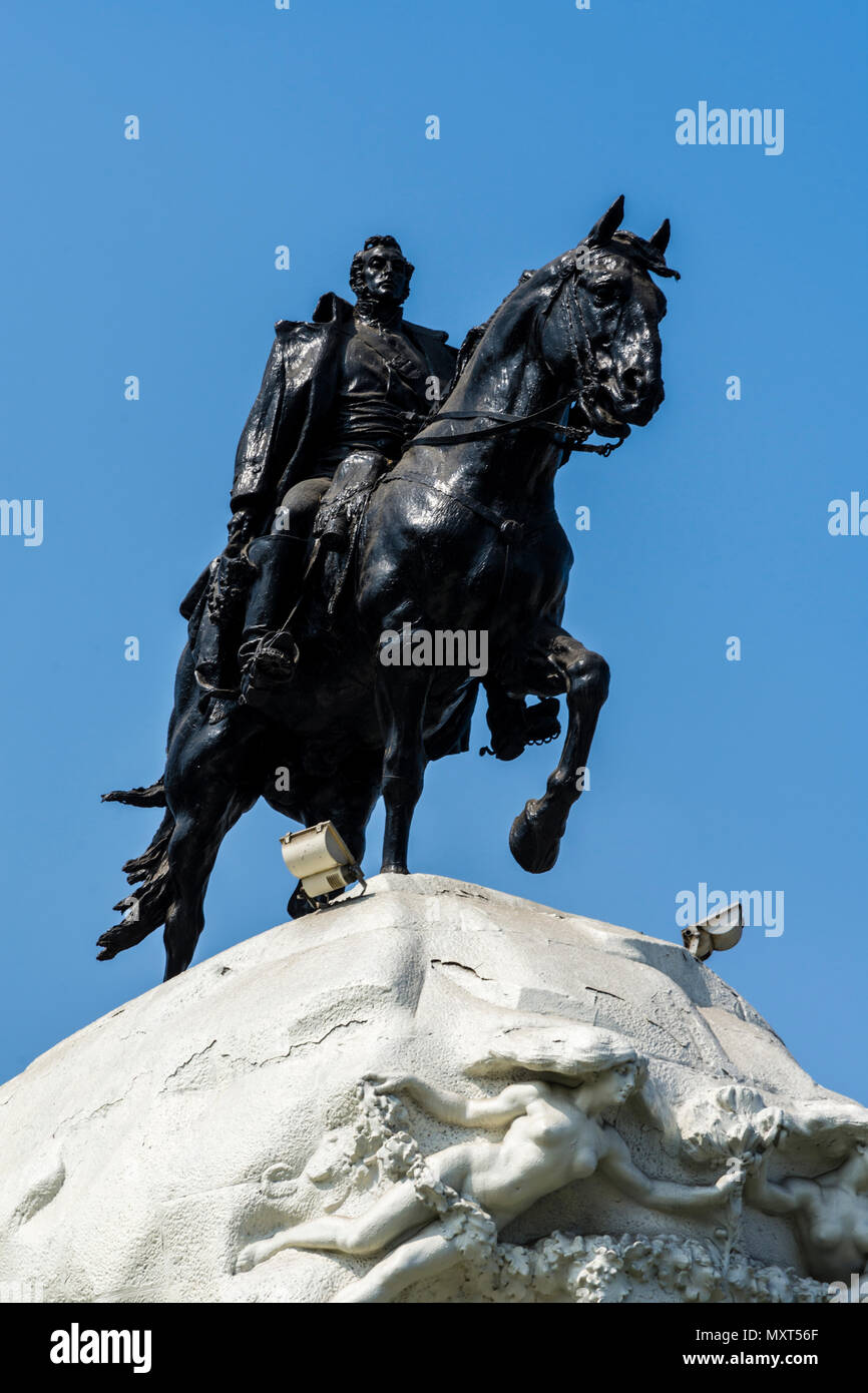 Plaza de San Martín und Denkmal für José de San Martín. Lima, Peru. Stockfoto